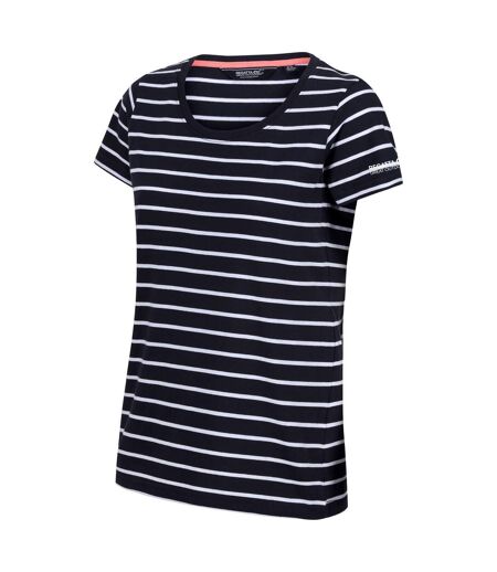 T-shirt filandra femme bleu marine / blanc Regatta