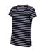 T-shirt filandra femme bleu marine / blanc Regatta