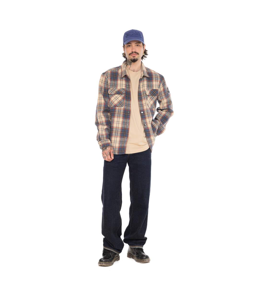 Surchemise homme en flanelle à carreaux avec poches Pepper Vondutch-5