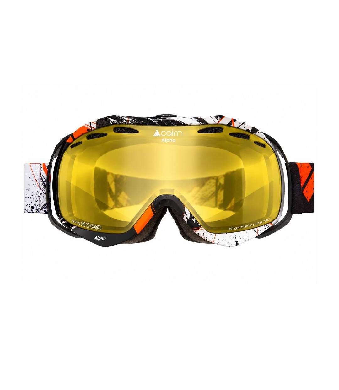 Masque de ski blanc/noir/rouge mixte cairn alpha spx1-2
