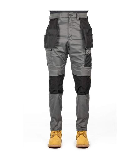 Unisex Adult Holster Stretch Knee Pocket Trousers Dark Shadow Grey Caterpillar