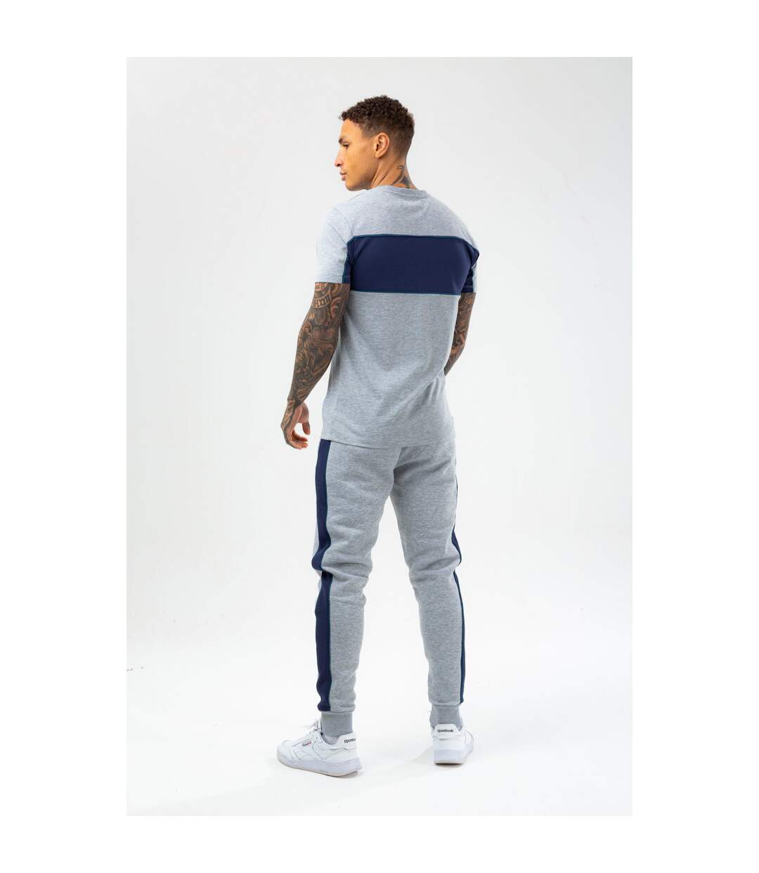 Hype Mens Scribble T-Shirt (Gray/Navy Blue)