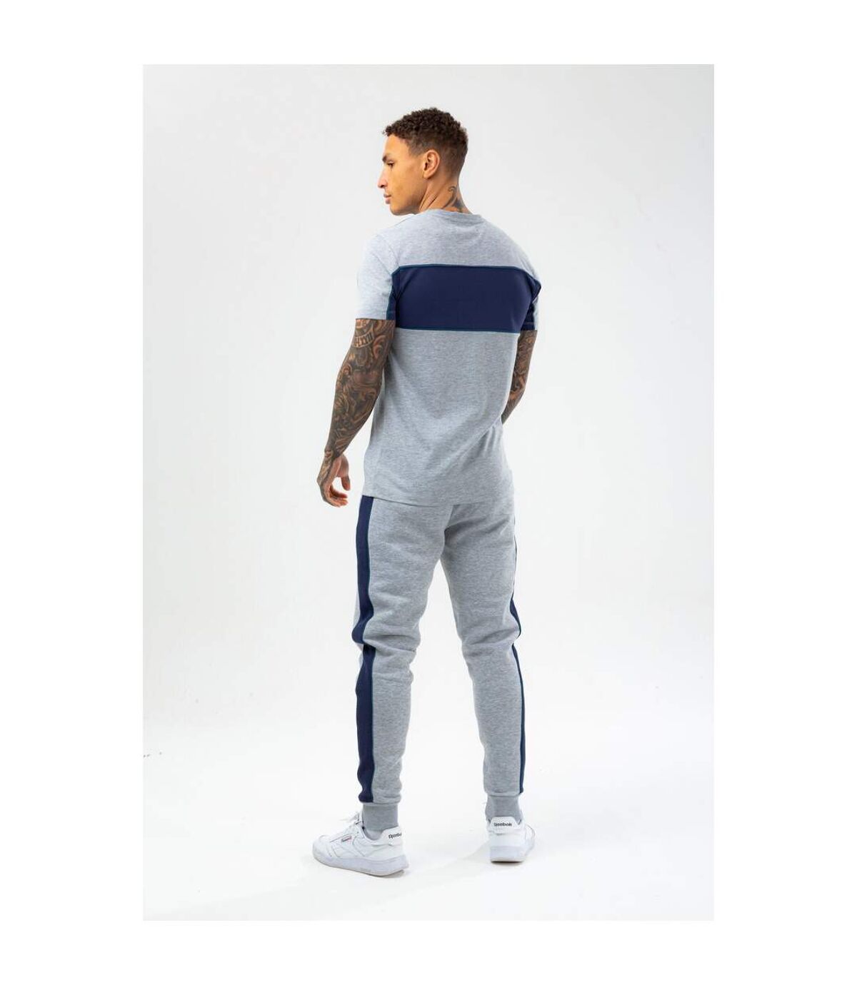 Hype Mens Scribble T-Shirt (Gray/Navy Blue)