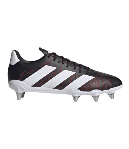 Mens Kakari Soft Ground Rugby Boots Black White Carbon Adidas