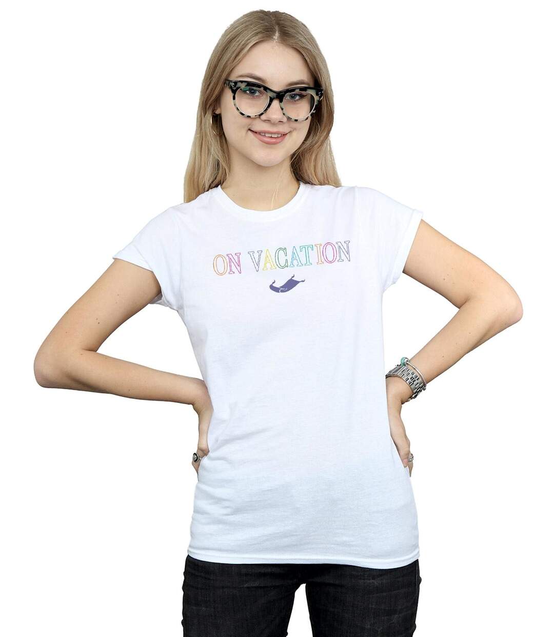 Disney T-shirt en coton Femmes/Ladies Aladdin On Vacation (Blanc) - UTBI15766-2