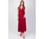 Robe longue sans manches PAULINE unie framboise Coton Du Monde-2