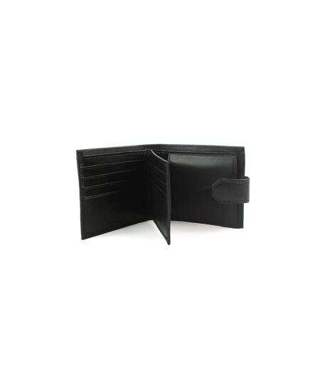 Eastern Counties Leather Unisex Adult Grayson Bi-Fold Leather Contrast Piping Wallet (Black) (One Size) - UTEL414