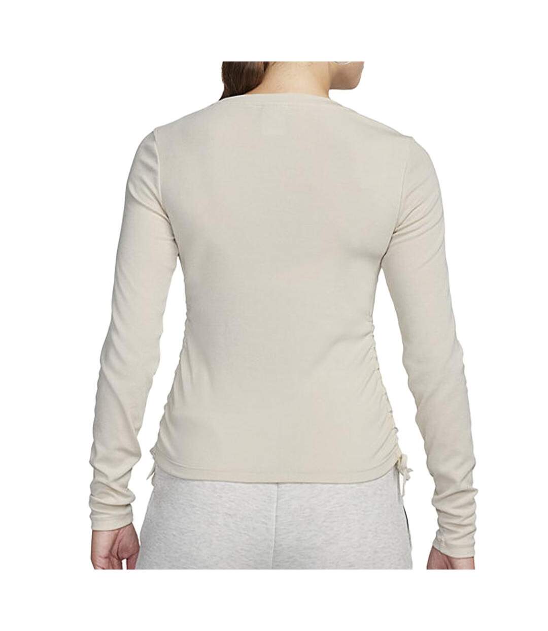 Sweat beige femme nike essntl - l-2