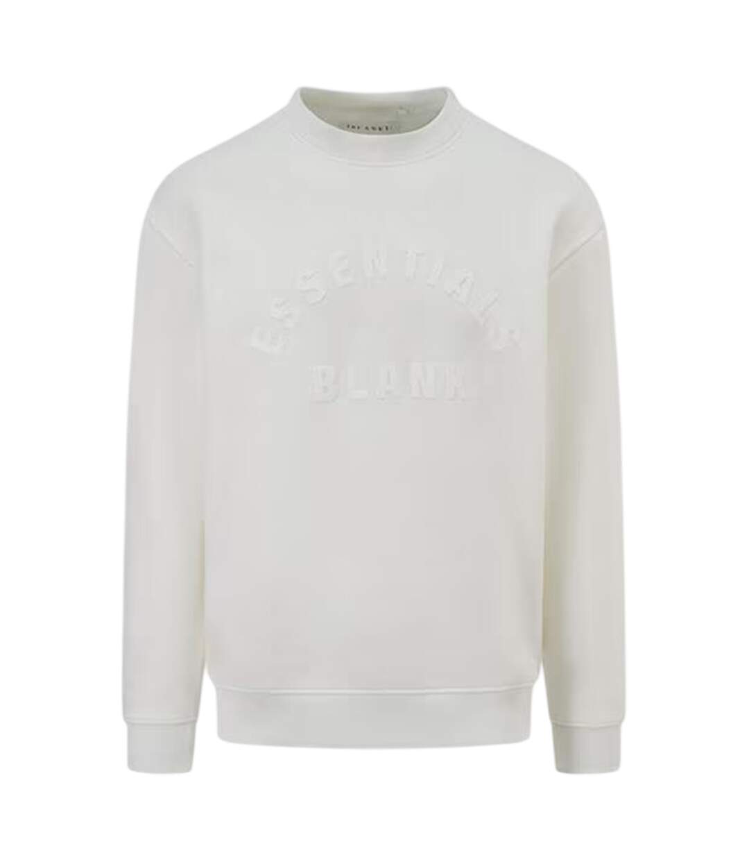 Unisex Adult Arched Logo Sweatshirt Off White Blank Essentials-1