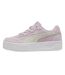 Womens/ladies Court Lally Skye Leather Platform Trainers Rose White Puma-2