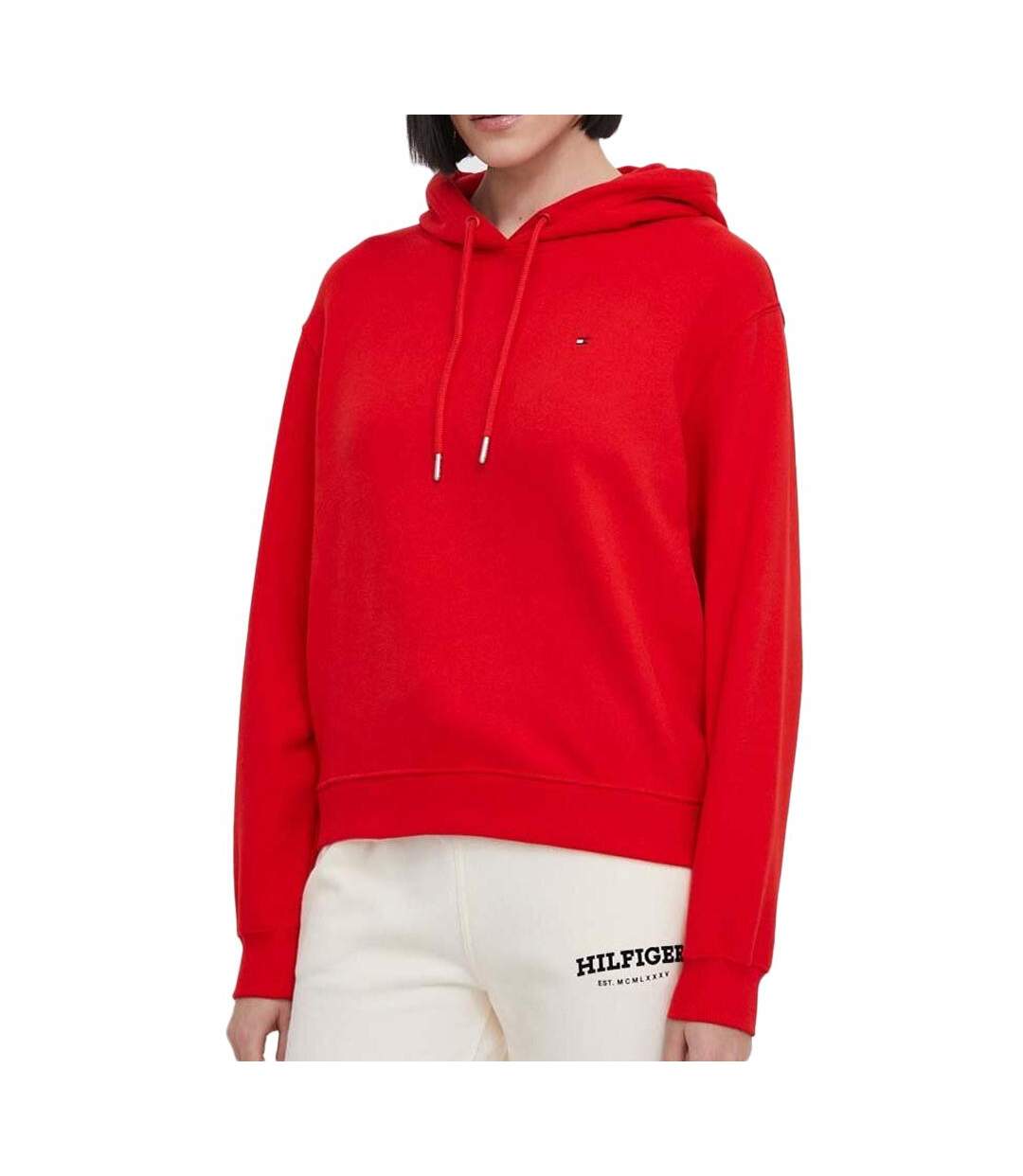 Sweat Rouge Femme Tommy Hilfiger On Chest - L-1