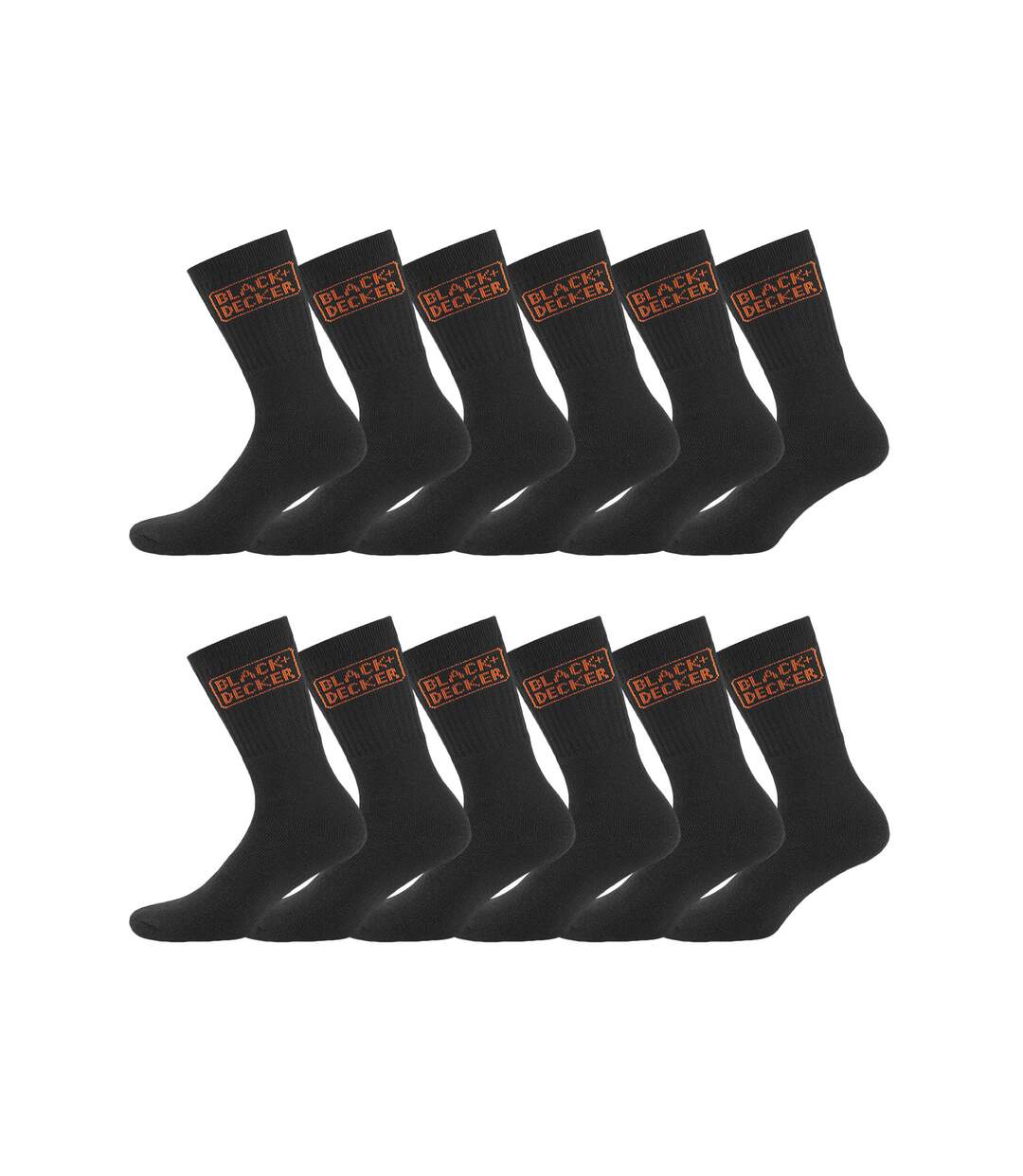 Lot de 12 paires de chaussettes haute de travail Tekl Black & Decker-1