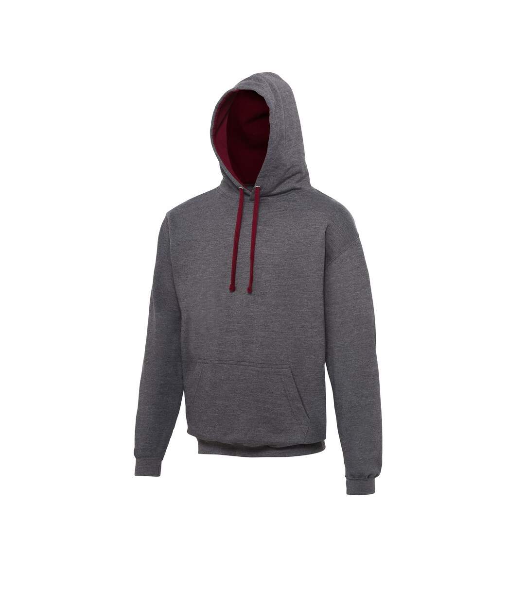 Sweatshirt varsity homme gris foncé / bordeaux Awdis