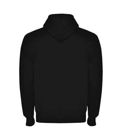 Unisex adult montblanc full zip hoodie solid black Roly