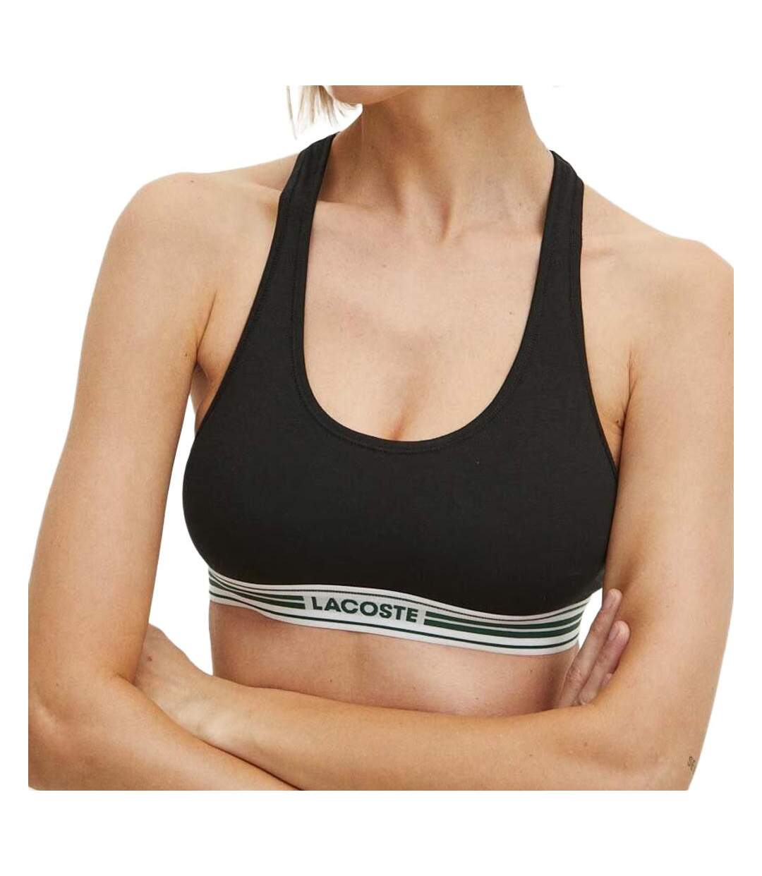 Brassière noire femme lacoste world-1