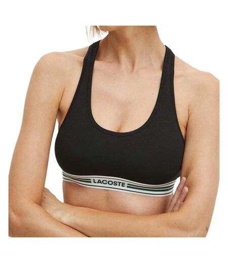 Brassière noire femme lacoste world