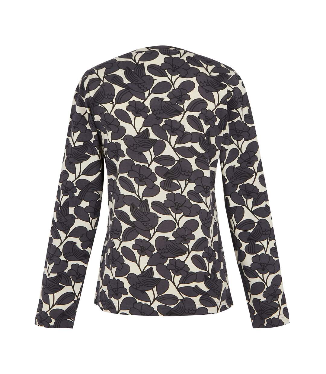 Womens/ladies Orla Kiely Birdy Long-sleeved Winter T-shirt Grey Regatta-2