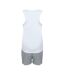 Womens/ladies heather pyjama set white/heather Towel City-2