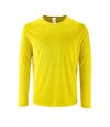 SOLS Mens Sporty Long Sleeve Performance T-Shirt (Neon Yellow) - UTPC2903