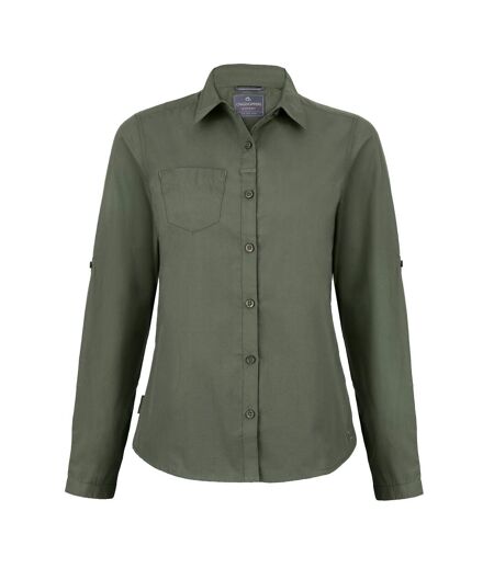 Craghoppers Womens/Ladies Expert Kiwi Long-Sleeved Shirt (Cedar Green) - UTPC4534