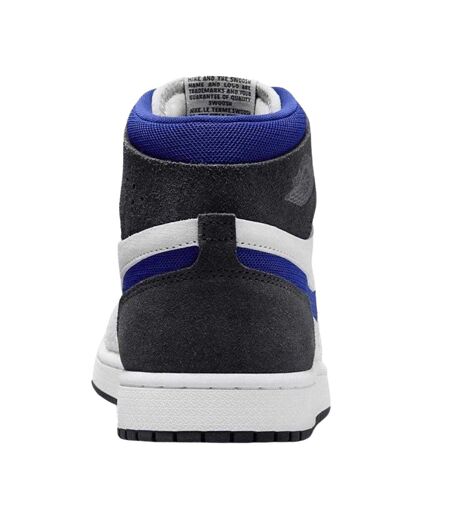 Womens/ladies Air Jordan 1 Leather Trainers Blue Grey Black Nike