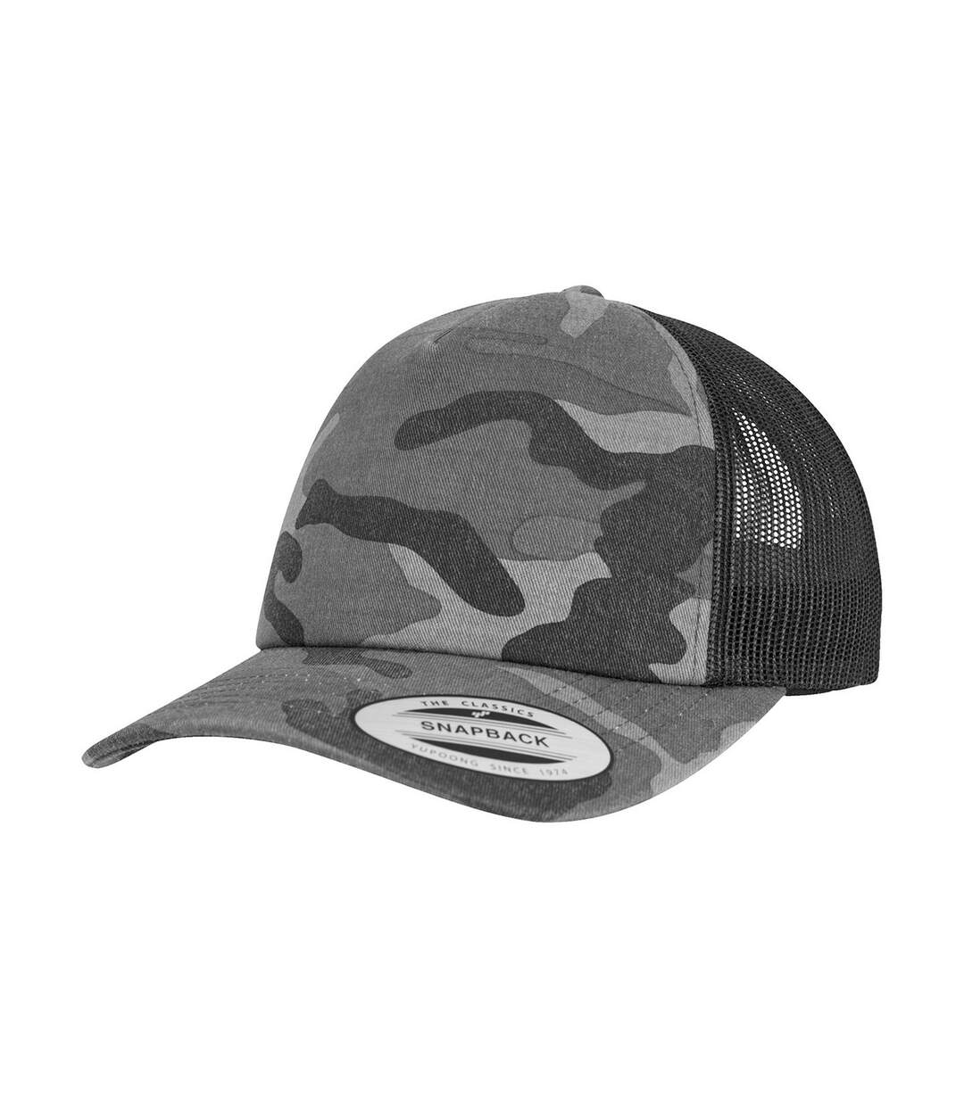 Casquette trucker noir / gris / gris clair / noir Flexfit-1