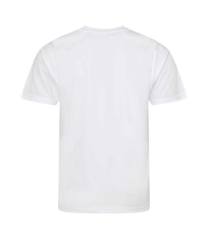 Just Cool Mens Performance Plain T-Shirt (Arctic White)