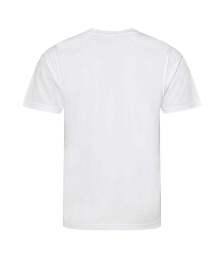 Just Cool Mens Performance Plain T-Shirt (Arctic White)