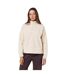 Womens/ladies Fleece Quarter Zip Sweatshirt Cream Slazenger-4