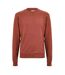 Mens Organic Cotton Crew Neck Sweatshirt Teak Brown Farah-1
