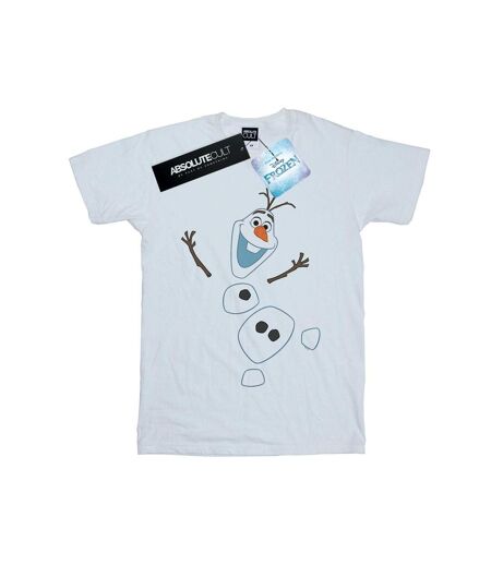 Disney Womens/Ladies Frozen Olaf Deconstructed Cotton Boyfriend T-Shirt (Blanc) - UTBI48134
