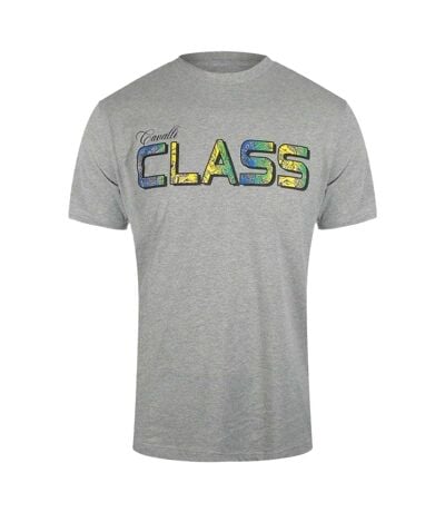 T-shirt Motif Floral Vibrant Homme Gris Cavalli Class