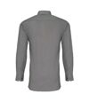 Premier Mens Long Sleeve Fitted Poplin Work Shirt (Dark Grey) - UTPC2522