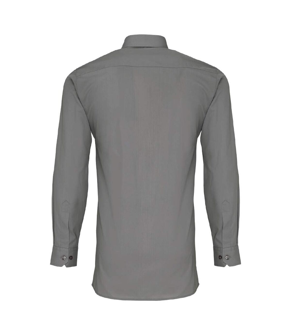 Premier Mens Long Sleeve Fitted Poplin Work Shirt (Dark Grey) - UTPC2522