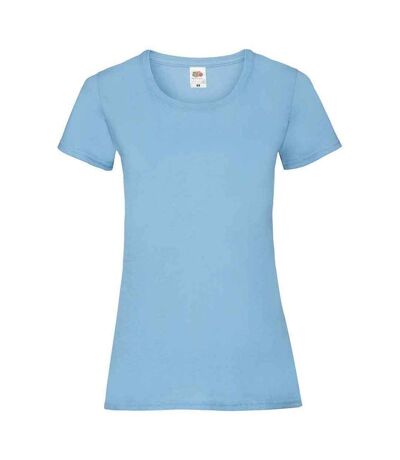 T-shirt valueweight femme bleu ciel Fruit of the Loom