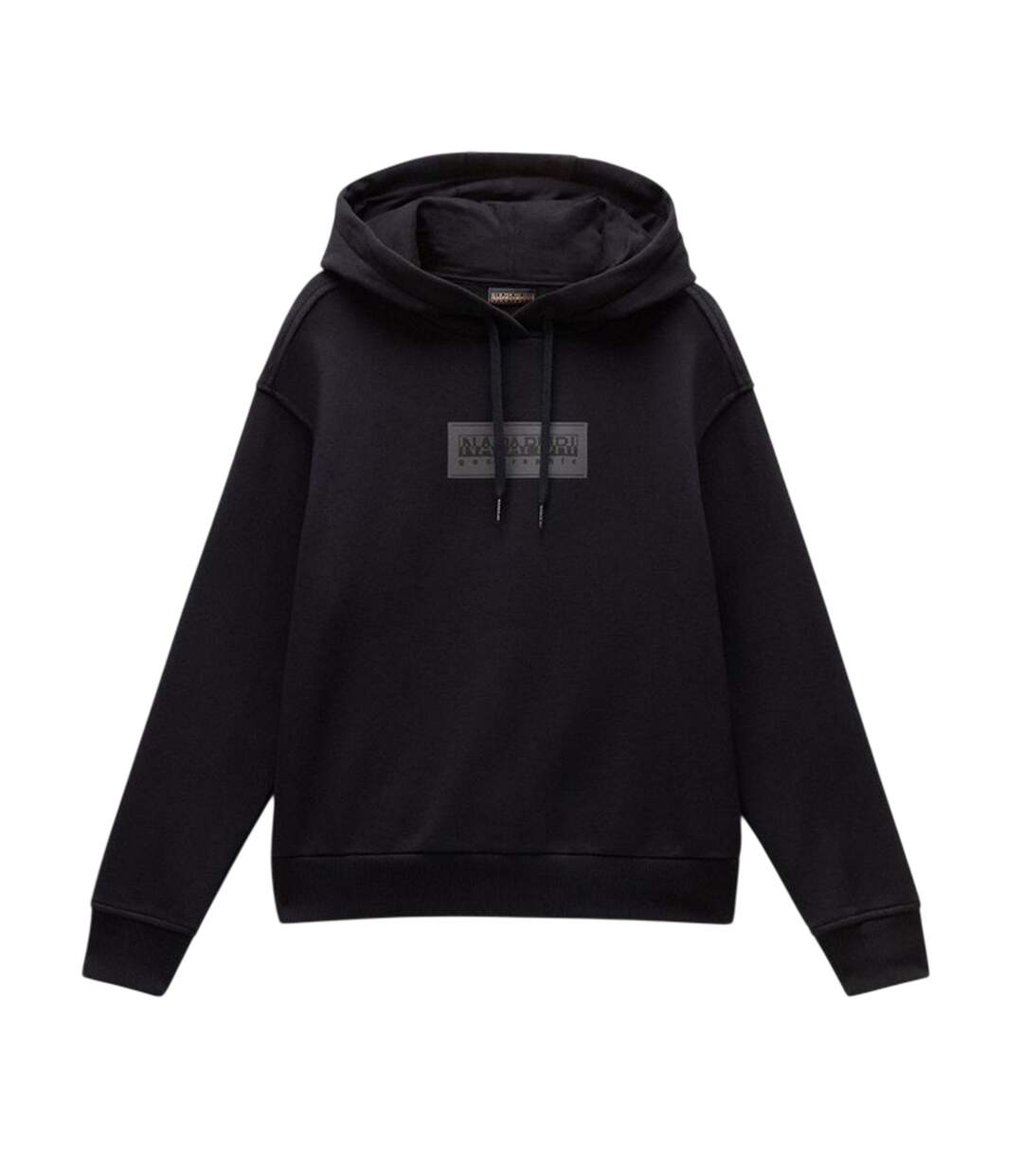 Sweat À Capuche Motif/style Logo Rectangulaire Femme Noir Napapijri-3