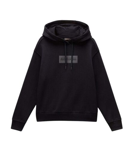 Sweat À Capuche Motif/style Logo Rectangulaire Femme Noir Napapijri