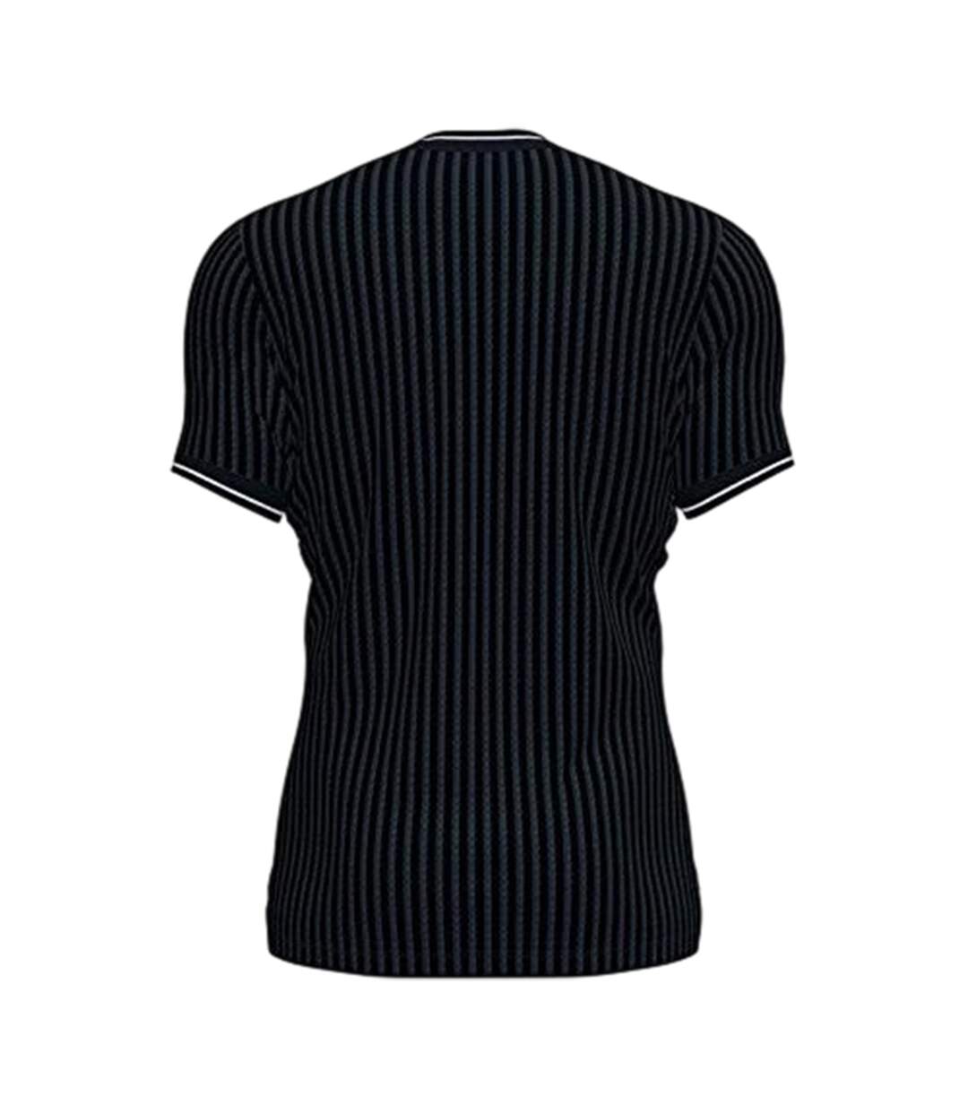 Maillot De Foot Manches Courtes Motif/style À Rayures Homme Noir Joma-2