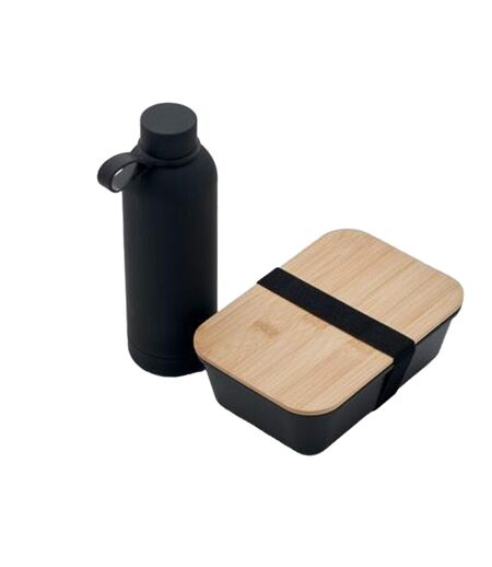 Emerald lunch box & bottle set one size black MidOcean