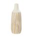 Vase Design en Bois Ying 45cm Blanc & Naturel-1