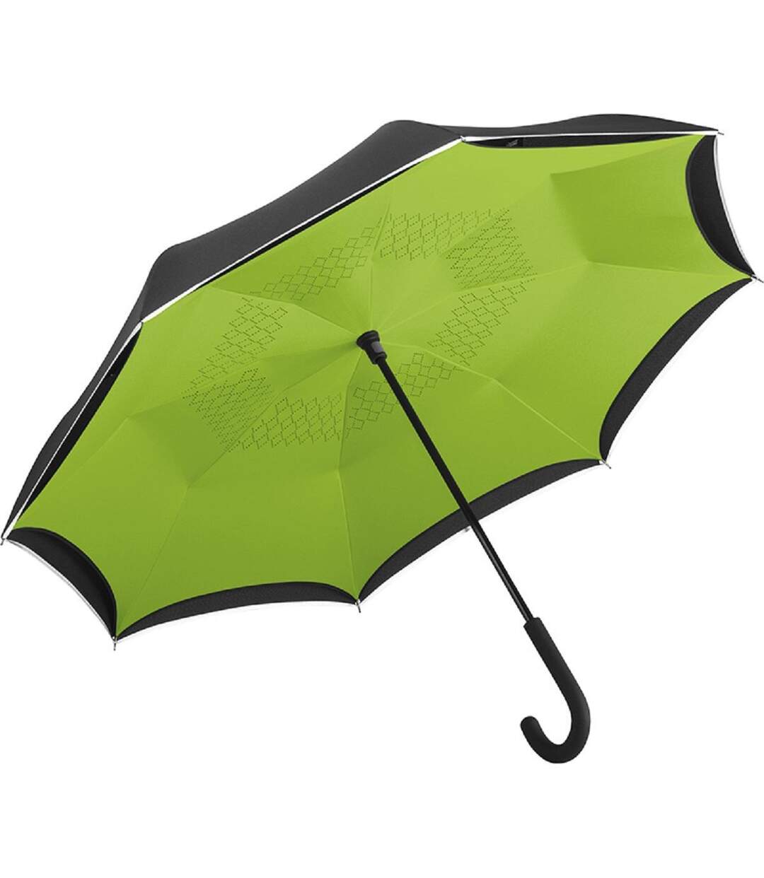 Parapluie standard FP7715 - noir et vert lime-1