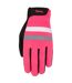Brevet Suede Reflective Cycling Gloves Hi Vis Pink Rapha-1