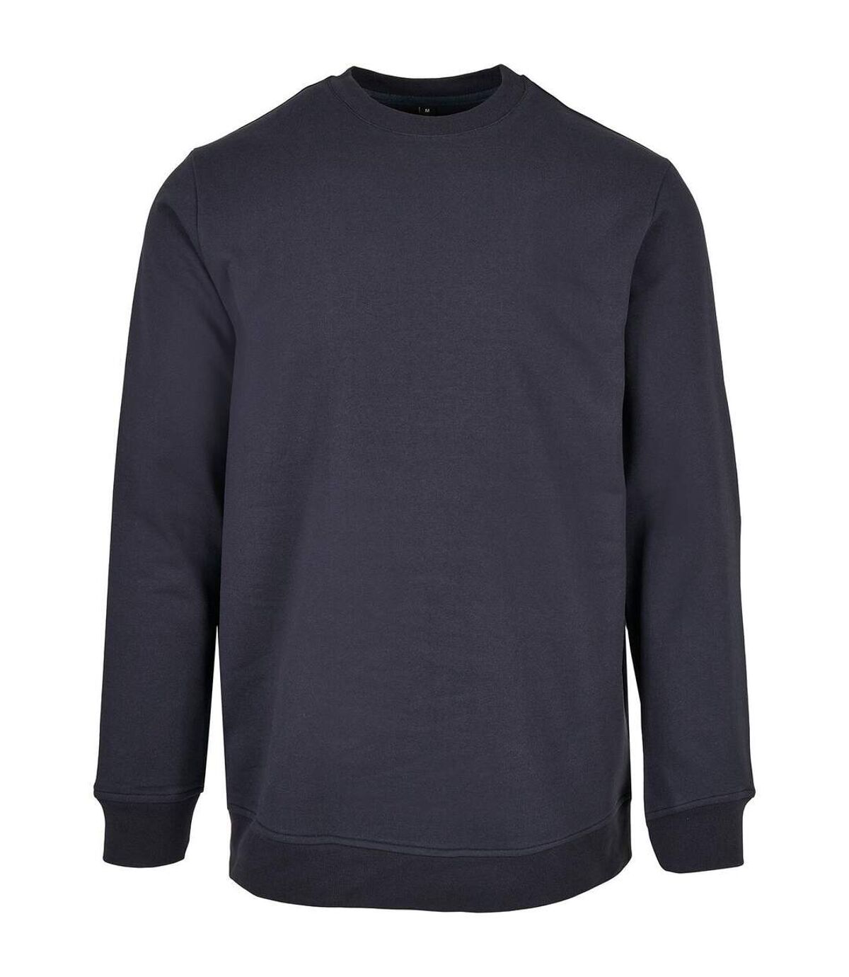 Build Your Brand Mens Basic Crew Neck Sweatshirt (Navy) - UTRW8035