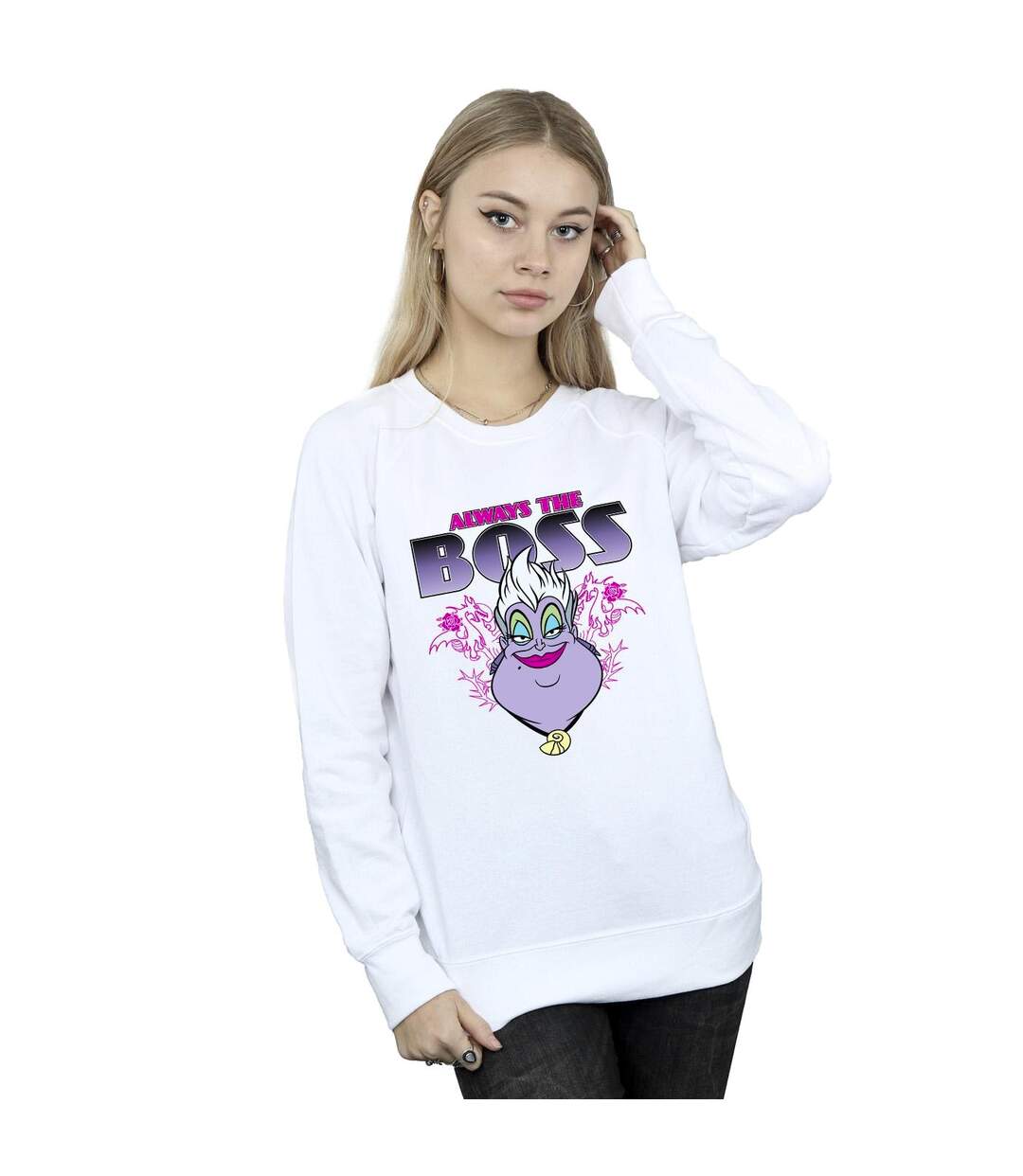 Disney Sweatshirt The Little Mermaid Ursula Mum Is The Boss - Femmes/Ladies (Blanc) - UTBI42330-2
