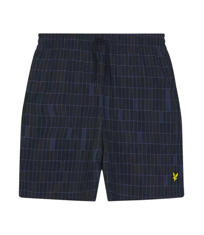 Mens Pool Print Swim Shorts Navy Lyle & Scott