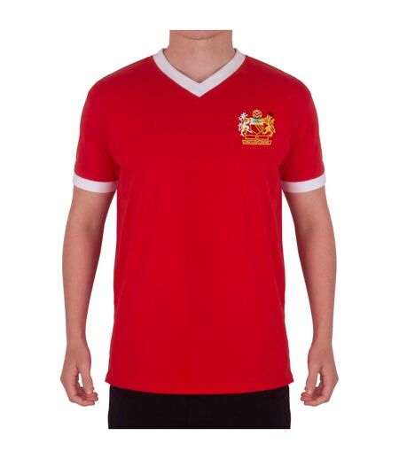 Mens Manchester Crest Polyester T-shirt Red Fan Originals
