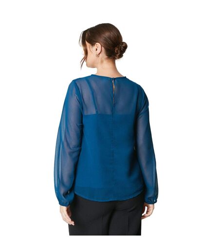 Blouse femme bleu sarcelle Principles