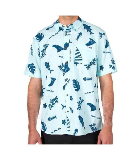 Chemisette  Manches Courtes Bleu Homme Salty Crew Twisted Tides - L