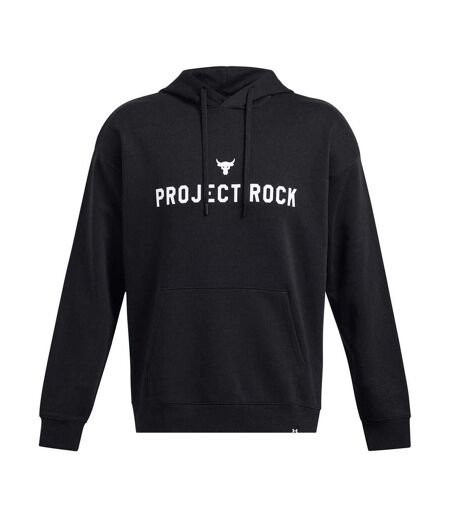 Mens Project Rock Hoodie Black White Under Armour