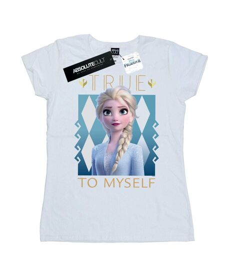 Disney Femme/Les femmes Frozen 2 Elsa True To Myself - T-shirt en coton (Blanc) - UTBI21802